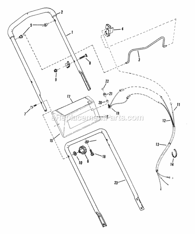 Rt2151 Handle Assembly Diagram and Parts List for RT2151  Snapper Trimmer