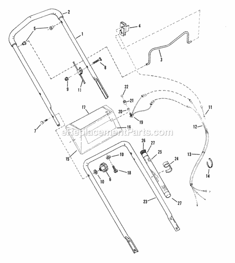Rt2451 Handle Assmy Diagram and Parts List for RT2451  Snapper Trimmer