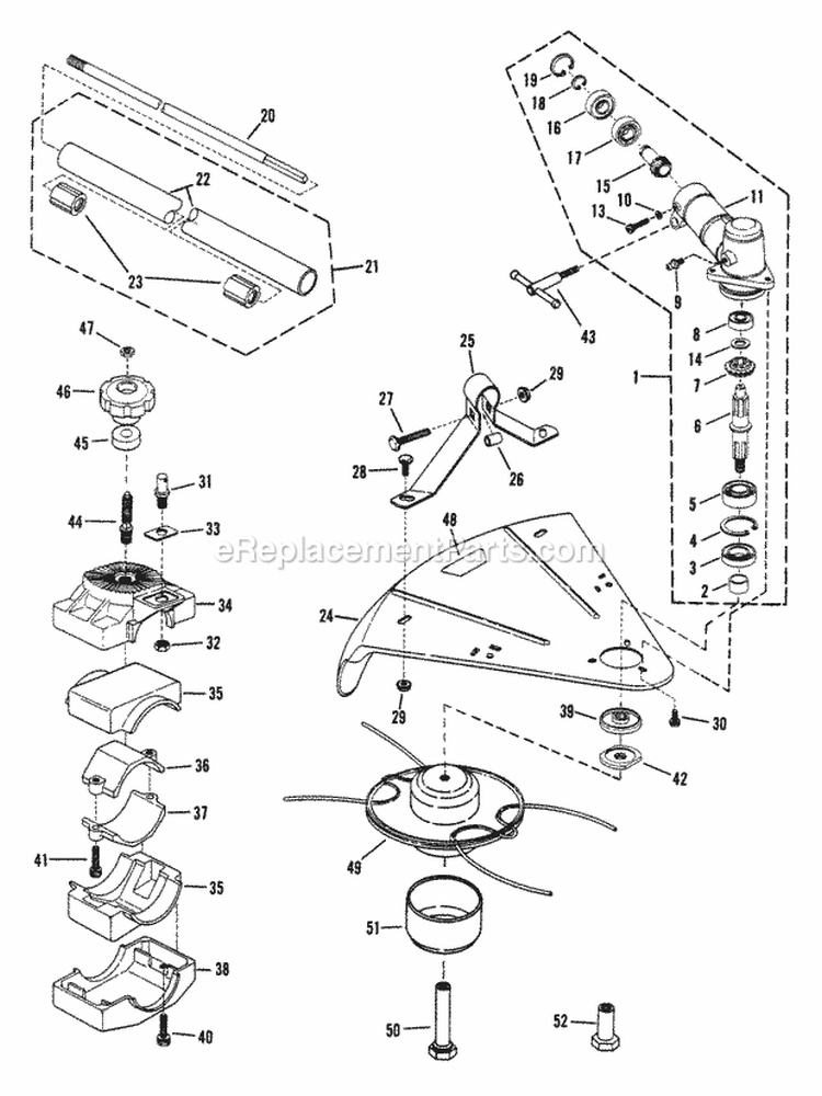 Rt4151 General Assembly Diagram and Parts List for RT4151  Snapper Trimmer
