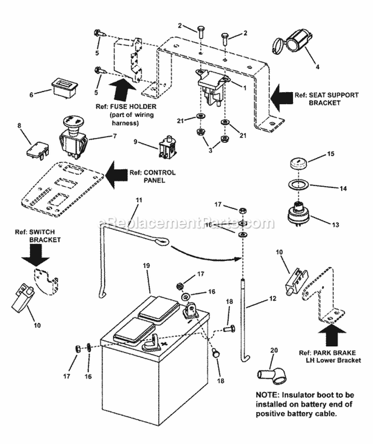 Electrical Group Diagram and Parts List for ERZT185440BVE 7800072 Snapper Lawn Tractor