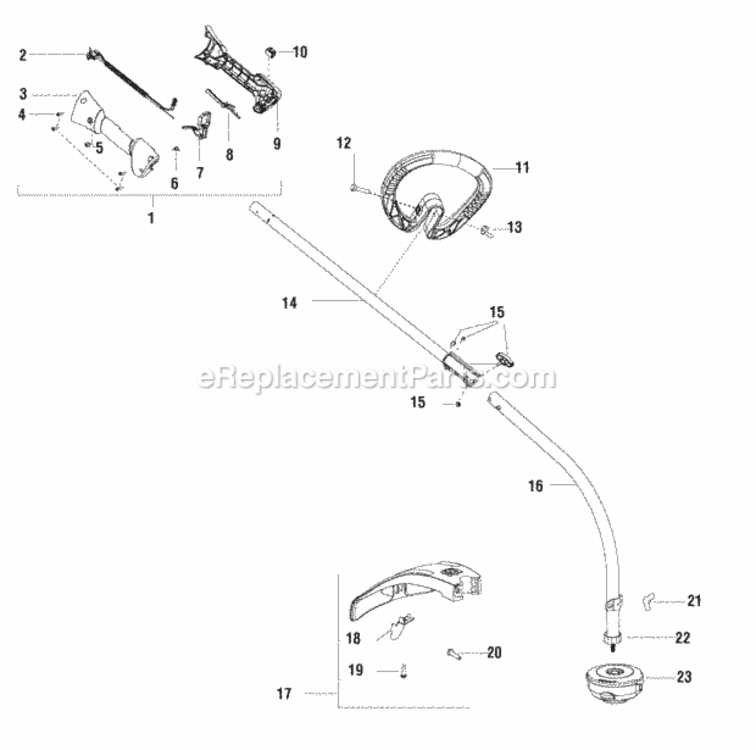 Shaft_Group Diagram and Parts List for S28CD 7800957-00 Snapper Trimmer