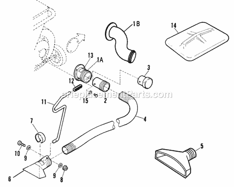 Vk 5 Vacuum Kit For 5C Model Diagram and Parts List for SAC55140BV  Snapper Chipper Shredder