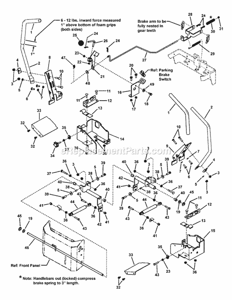 Controls Group (7501106) Diagram and Parts List for CSC2142 7800393 Snapper Lawn Tractor