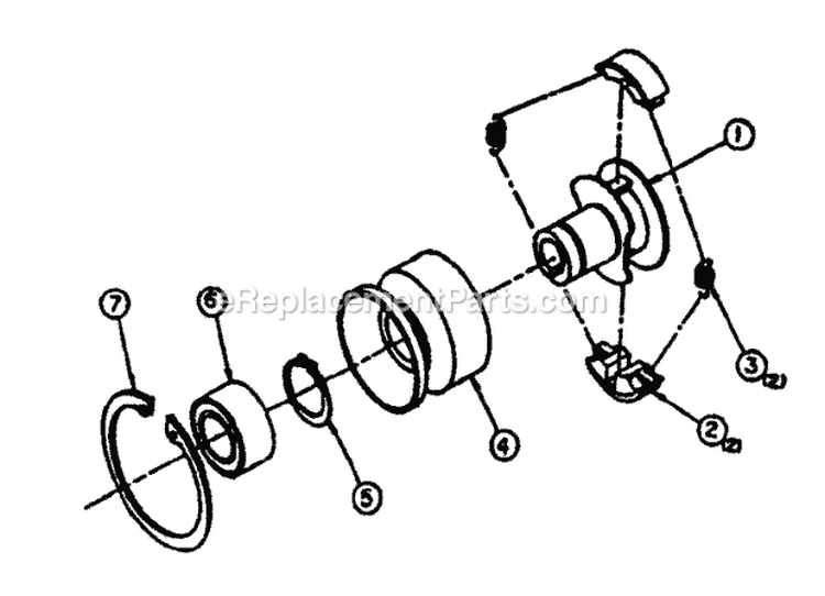 34 Clutch Diagram and Parts List for CPSC55  Snapper Stump Grinder