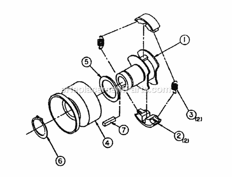 Clutch 34 Bore - 3 Hp  5 Hp Engines Diagram and Parts List for SG3000  Snapper Chipper Shredder