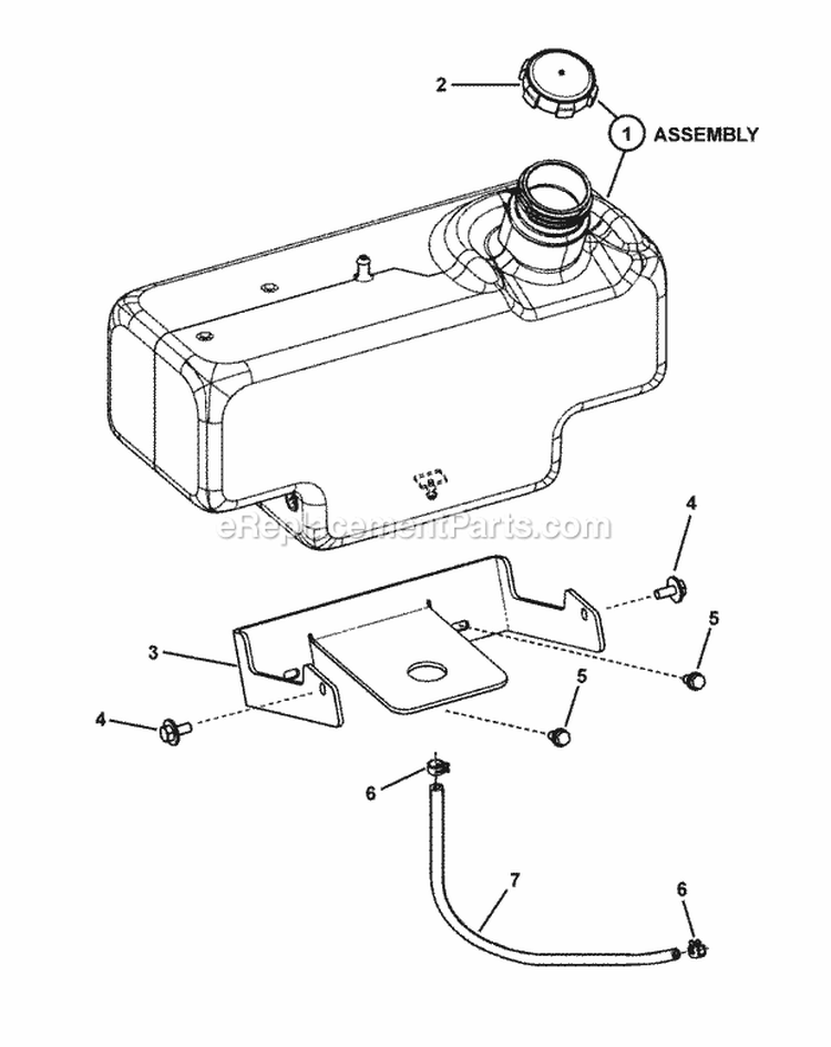 Fuel Tank Group Diagram and Parts List for CSLT23460 7800344 Snapper Lawn Tractor