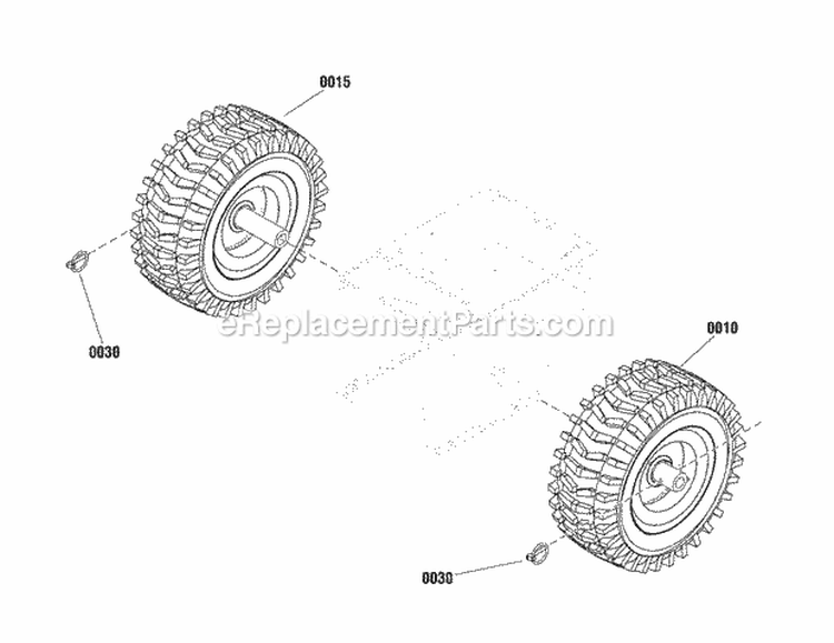 Wheels  Tires Group Diagram and Parts List for P2132E  Snapper Snow Blower