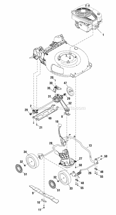 Drive_Group Diagram and Parts List for SP105 7800961-00 Snapper Lawn Mower