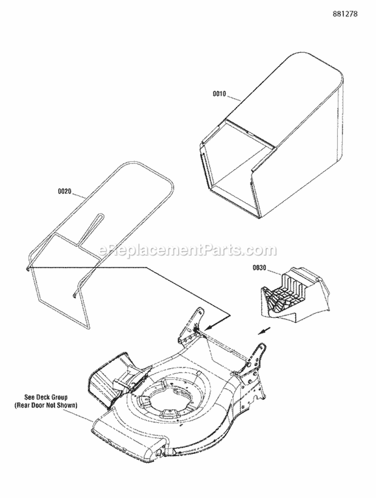 Bag  Mulch Group Diagram and Parts List for SP19550EX  Snapper Lawn Mower