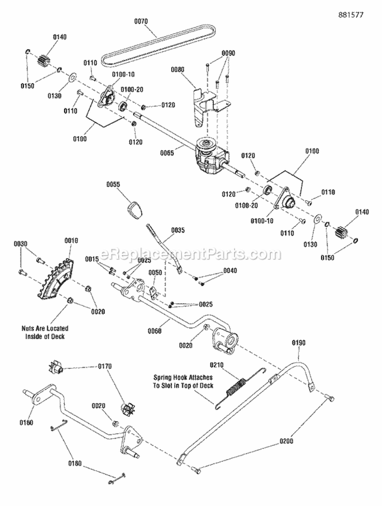 Height-Of-Cut Group 19 Self-Propelled Diagram and Parts List for SP19550EX  Snapper Lawn Mower