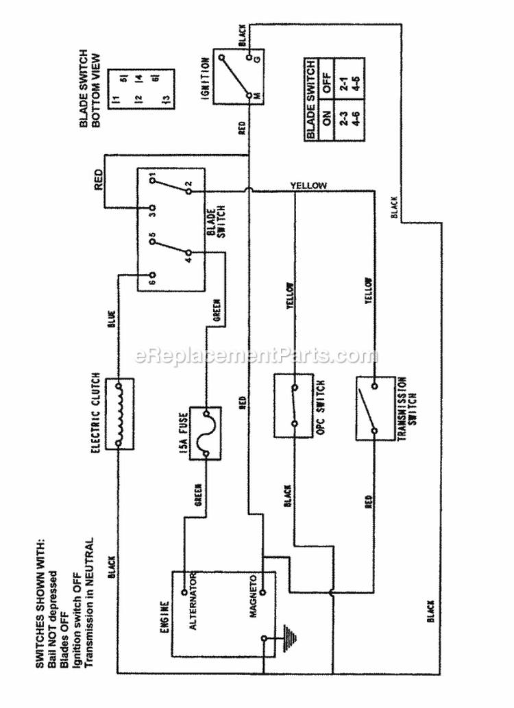 Page T Diagram and Parts List for SPEL150KH  Snapper Lawn Mower