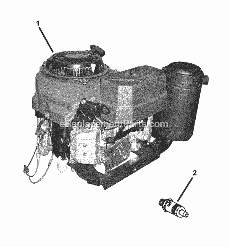 Engine Group Diagram and Parts List for SPLH153KW 7082435 Snapper Lawn Mower
