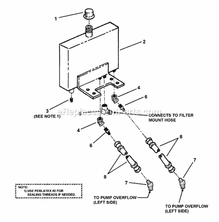 Oil Tank Assembly (Model Splh231Khe) Diagram and Parts List for SPLH152KW 84912 Snapper Lawn Mower