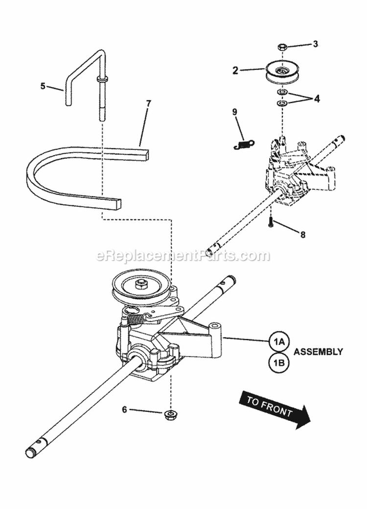 Transmission Diagram and Parts List for SPV211E 7800170 Snapper Lawn Mower