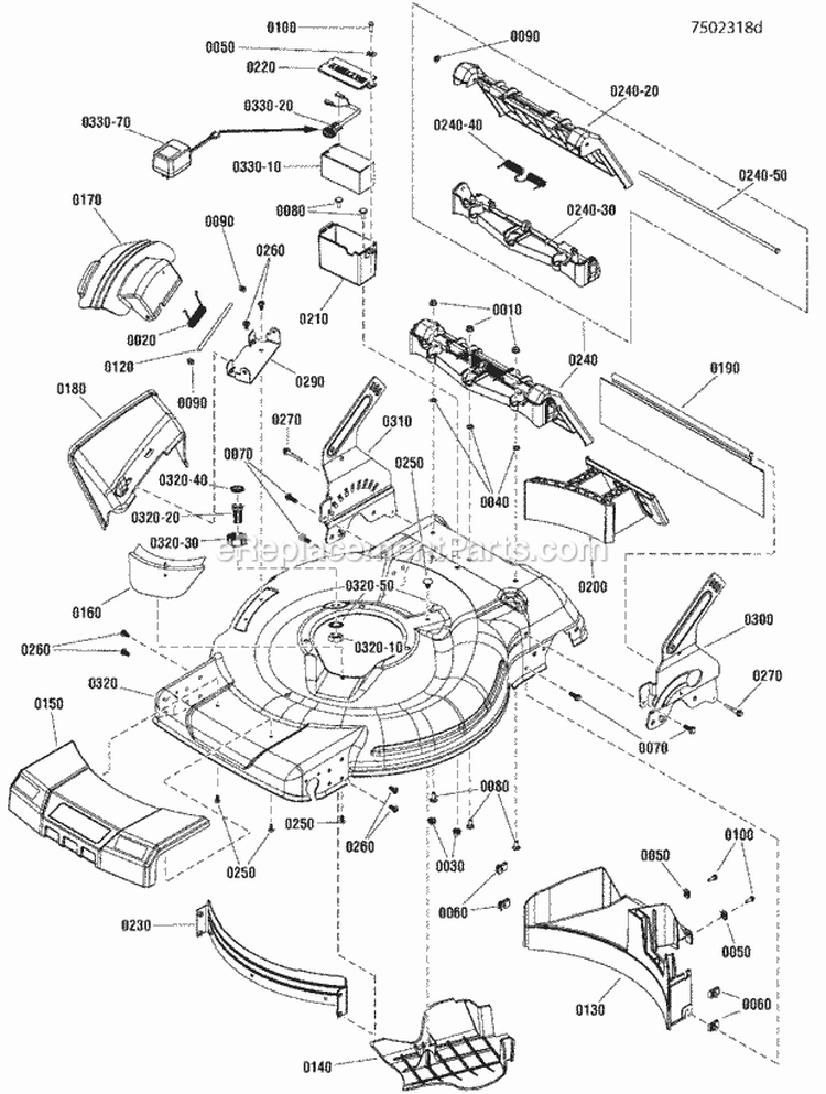 Deck Group 22 Rwd Es Diagram and Parts List for SPV22725E 7800838 Snapper Lawn Mower