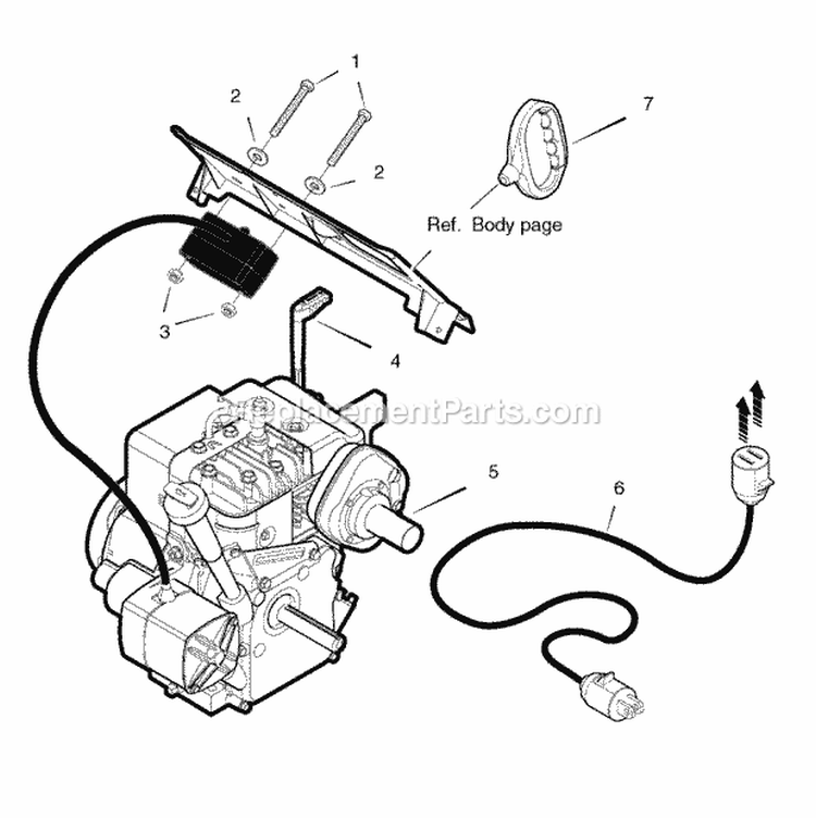 Electric Starter Group Diagram and Parts List for SS5220E 1695470 Snapper Snow Blower