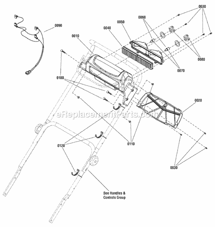 Panel Group Diagram and Parts List for SS922EX  Snapper Snow Blower