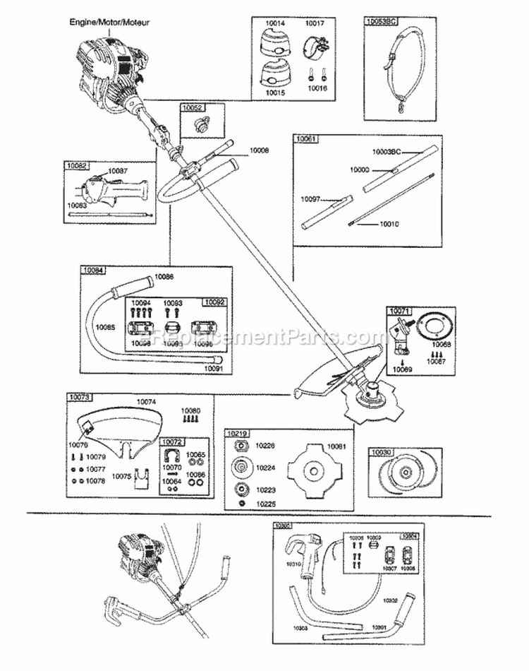 Sst-Bc Parts Diagram and Parts List for SST-BC 7800060 Snapper Trimmer