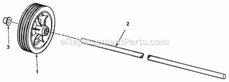 Axle Wheels Diagram and Parts List for SX5200R  Snapper Snow Blower