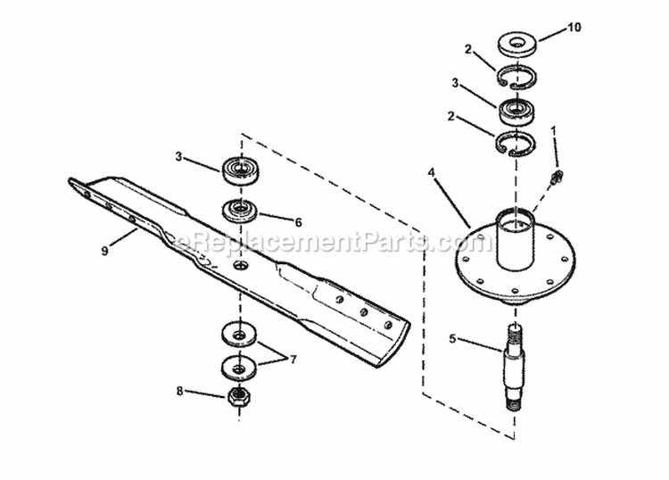 38 Spindle Assembly Diagram and Parts List for SZT18386BVE 85680 Snapper Lawn Tractor