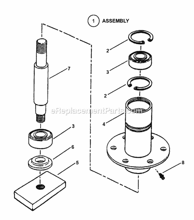 42 Spindle Assembly Diagram and Parts List for SZT18426BVE 85681 Snapper Lawn Tractor