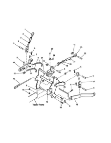 3-Point Hitch Diagram and Parts List for SGT27540D 2690628 Snapper Lawn Tractor