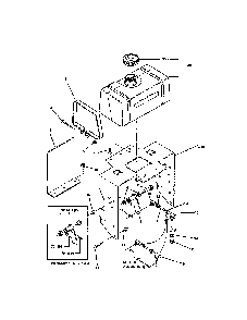 Fuel tank/bracket Diagram and Parts List for SPE361  Snapper Lawn Mower