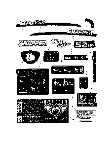 Decals Diagram and Parts List for CLT24520  Snapper Lawn Tractor