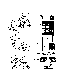 Decals Diagram and Parts List for LT22500  Snapper Lawn Tractor