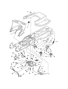 Controls Diagram and Parts List for GT23540 1694621 Snapper Lawn Tractor