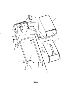 Handles/Controls Diagram and Parts List for 7800230 NSPV22675HW Snapper Lawn Mower