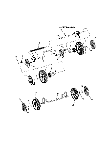 Front and rear wheels Diagram and Parts List for 13037123  Snapper Lawn Mower