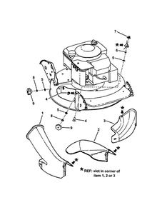 Side Chute Adapter Diagram and Parts List for CP216019KWV 7800194 Snapper Lawn Mower
