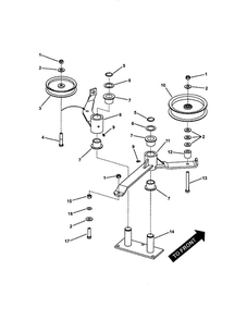 52 Inch Deck Idler Diagram and Parts List for SPA521 SERIES 3 Snapper Lawn Mower