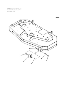 48 Inch Mower Deck-Rollers Diagram and Parts List for 5900709  Snapper Lawn Mower