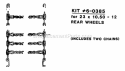 Tire Chains - Accessory Diagram and Parts List for 1600 80024 Snapper Lawn Tractor