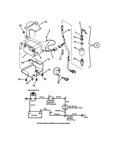 Part Location Diagram of 7036132 Snapper Cover, Battery