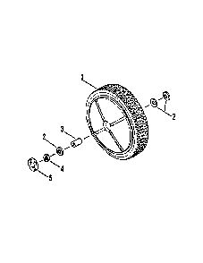 Front wheels Diagram and Parts List for 84287  Snapper Lawn Mower