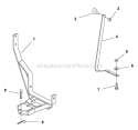 Hitch Dozer Blade Diagram and Parts List for 1694147  Snapper Lawn Tractor Accessories