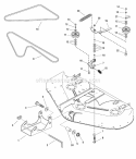 50 Mower Deck - Clutch  Support Group Diagram and Parts List for 1695418  Snapper Lawn Tractor Accessories