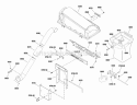 Triple Catcher Assembly Diagram and Parts List for 1695464  Snapper Lawn Tractor Accessories