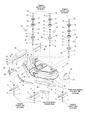50 Mower Deck - Housing Arbors  Blades Diagram and Parts List for 1695588  Snapper Lawn Tractor Accessories