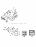 42 Mower Deck - Decal Group Diagram and Parts List for 1695961  Snapper Lawn Tractor Accessories