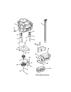 Engine Diagram and Parts List for SLT23460FC 7800318 Snapper Lawn Tractor