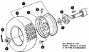 Rear Wheels Diagram and Parts List for 1855A 80928 Snapper Lawn Tractor