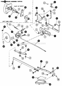Transmission  Brake Controls Diagram and Parts List for 1855A 80928 Snapper Lawn Tractor