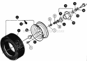 Front Wheels Diagram and Parts List for 1855A 80928 Snapper Lawn Tractor
