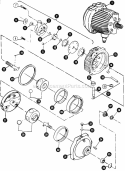 Hydrostatic Transmission Diagram and Parts List for 1855A 80928 Snapper Lawn Tractor