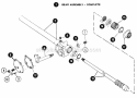 Steering Gear Diagram and Parts List for 1855A 80928 Snapper Lawn Tractor