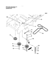 Pump Drive Diagram and Parts List for 5900709  Snapper Lawn Mower